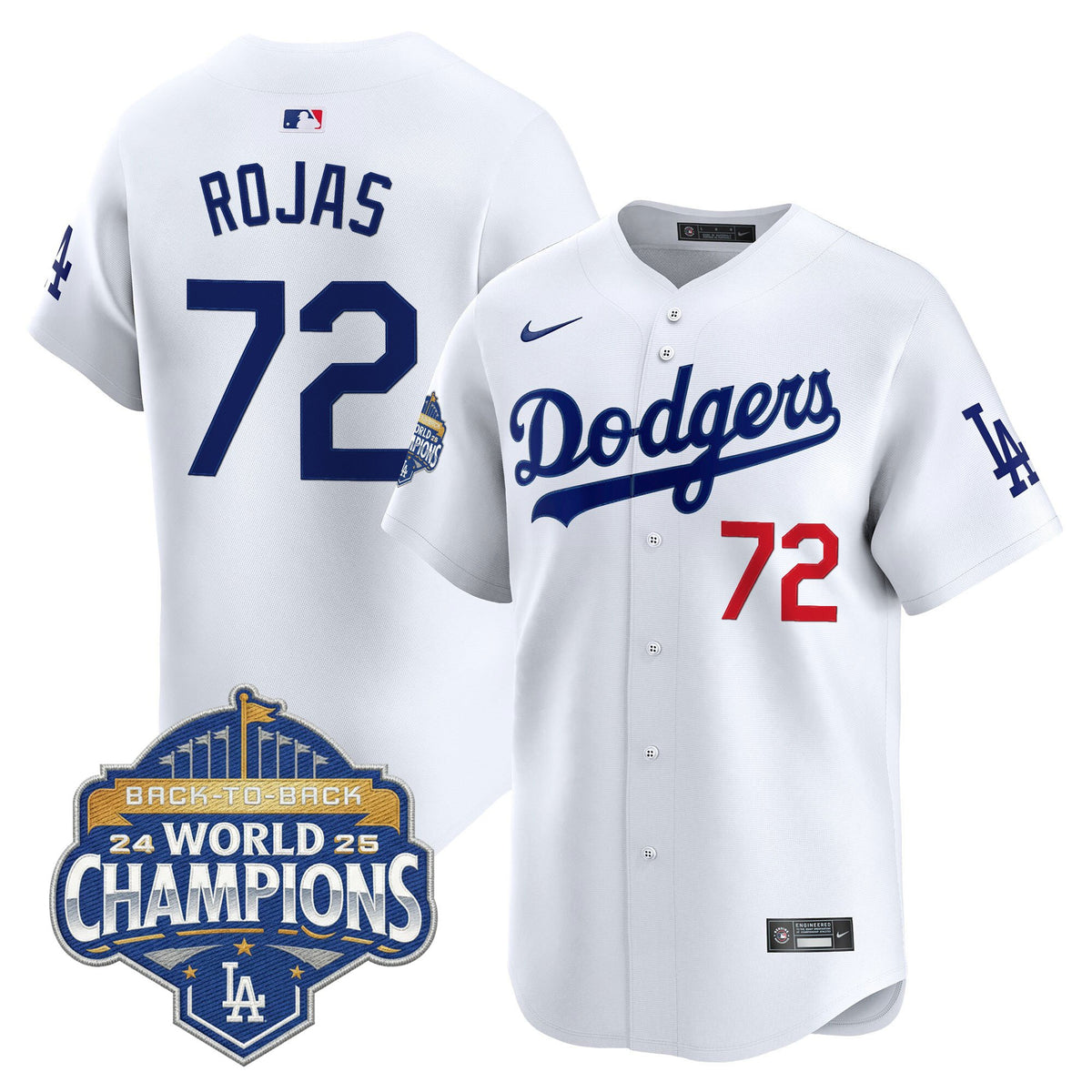 Men's #72 Miguel Rojas 2025 World Series Champions Vapor Premier Limited Jersey - All Stitched