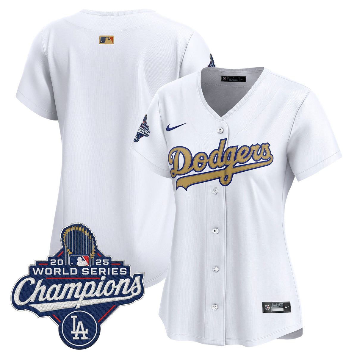 Dodgers 2025 World Series Champions Gold Vapor Premier Limited Jersey - All Stitched