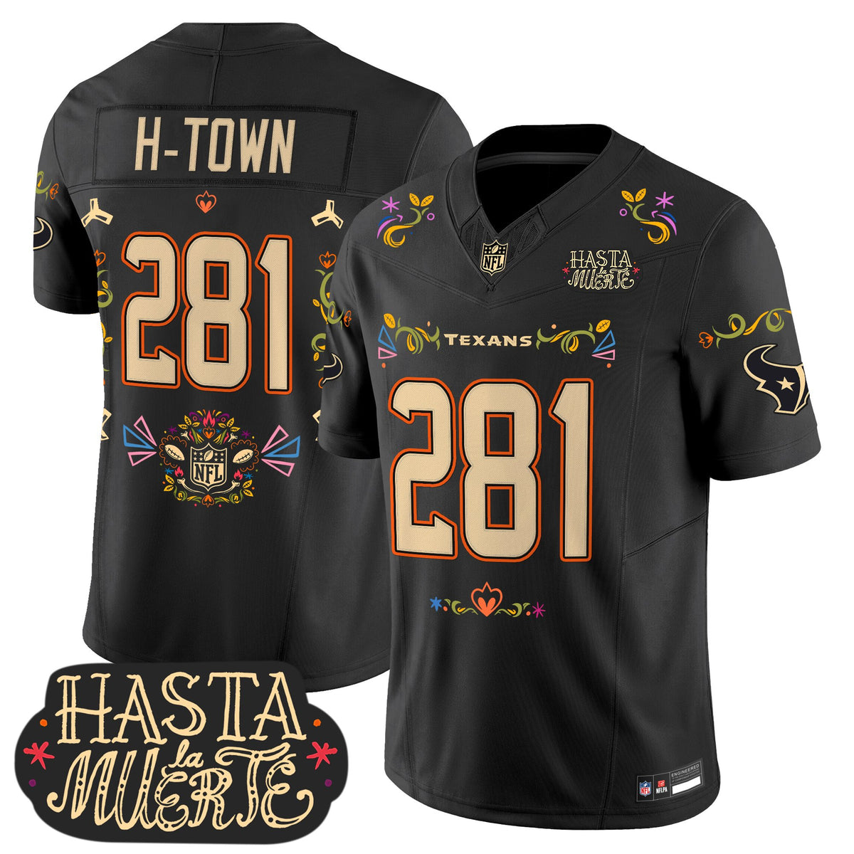 Houston Texans Mexico 'Hasta la Muerte Edition' Vapor Limited Jersey - All Printed