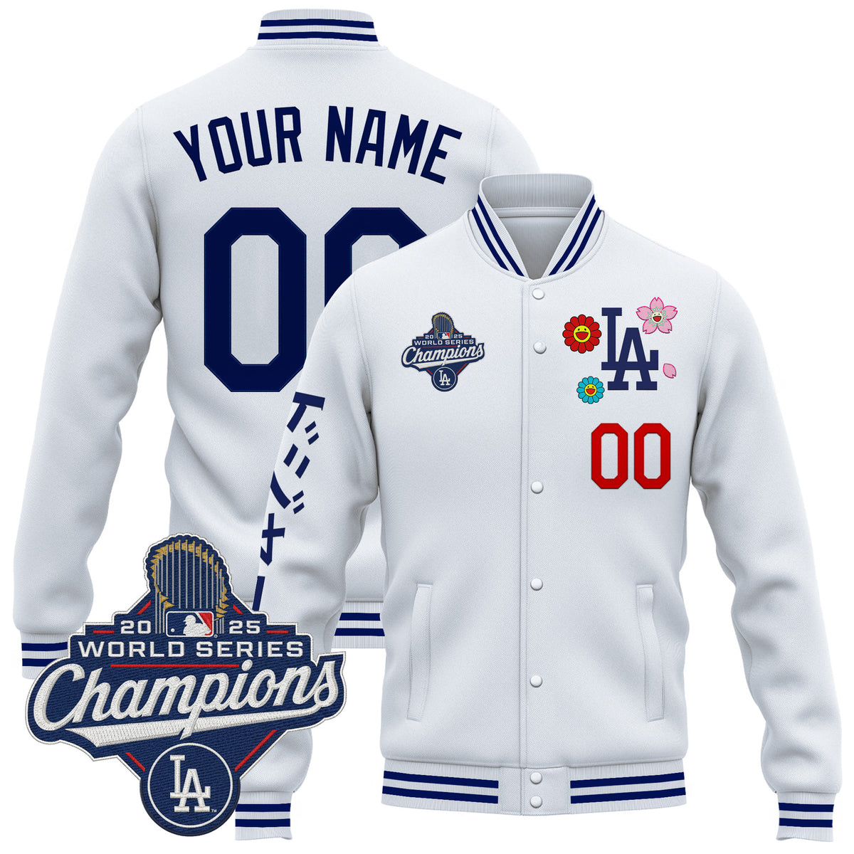 Los Angeles Dodgers x Takashi Murakami Custom Jacket - 2025 World Series Champions Patch - Printed