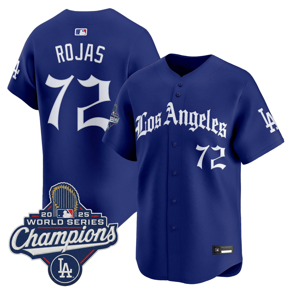 Men's Dodgers 2025 World Series Champions Vapor Premier Limited Jersey V2 - LA Gothic Edition - All Stitched
