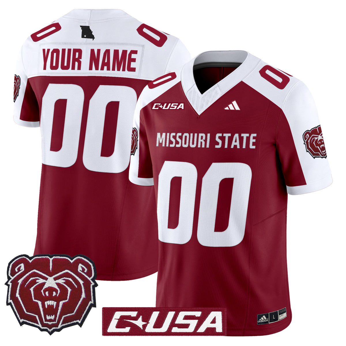 Missouri State Bears 2025 Vapor Limited Custom Jersey - All Stitched