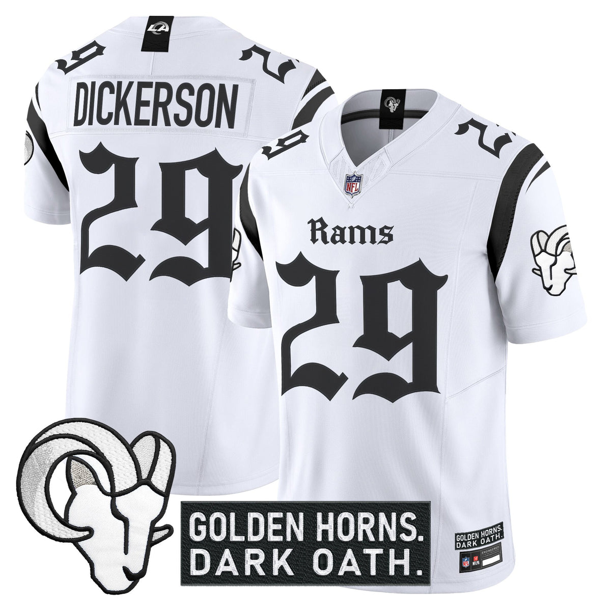 Men's Los Angeles Rams 'Gothic Horns Reforged Edition' Vapor Limited Jersey - All Stitched