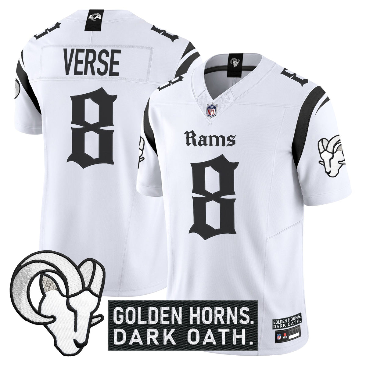 Men's Los Angeles Rams 'Gothic Horns Reforged Edition' Vapor Limited Jersey - All Stitched