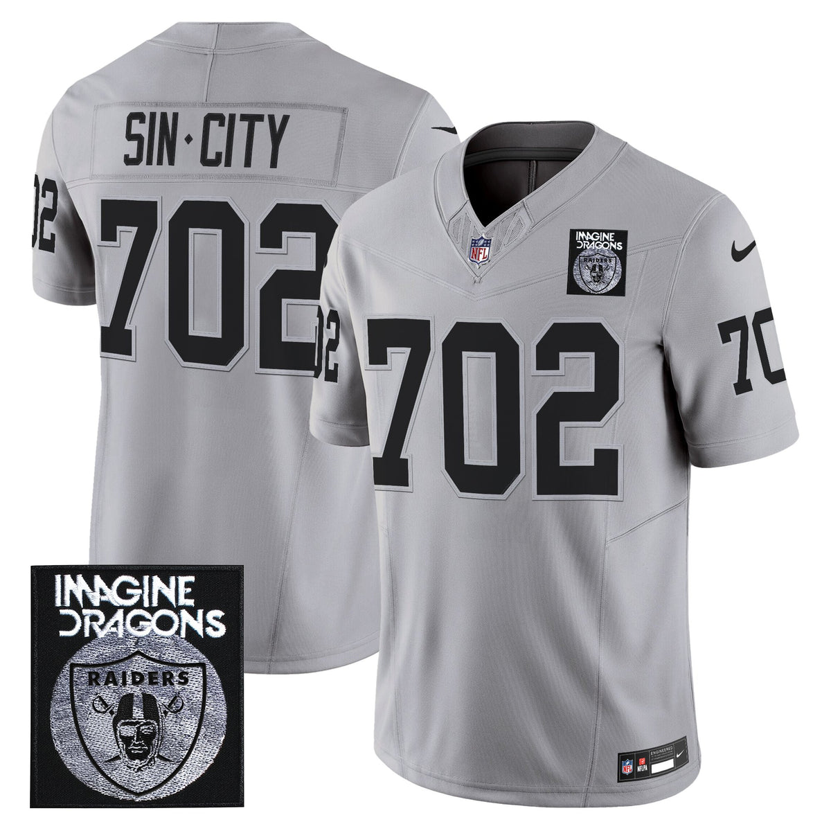 Men's Imagine Dragons x Las Vegas Raiders Vapor Limited Jersey - All Stitched