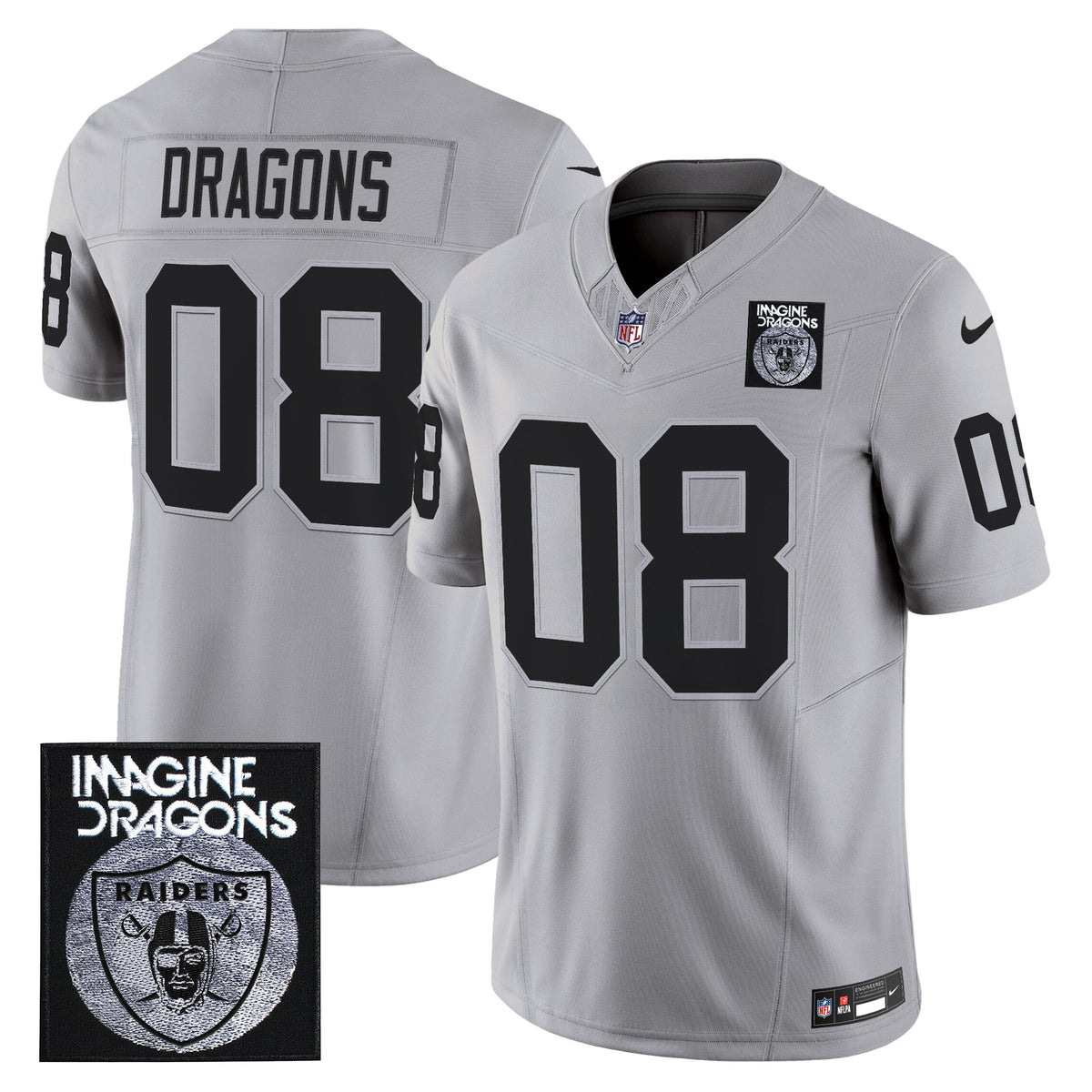 Men's Imagine Dragons x Las Vegas Raiders Vapor Limited Jersey - All Stitched