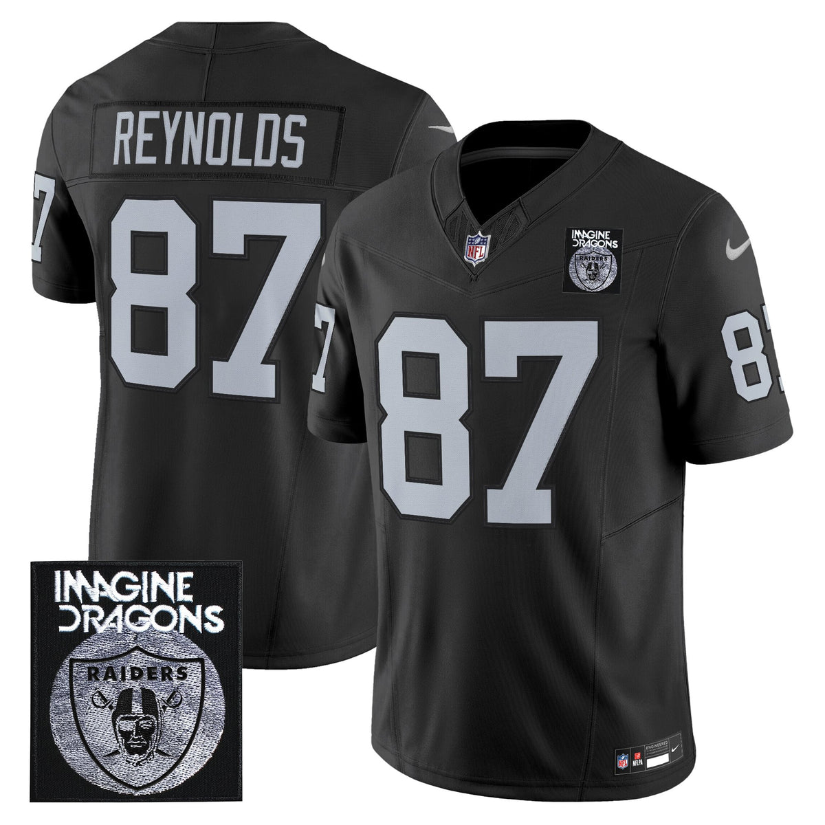 Men's Imagine Dragons x Las Vegas Raiders Vapor Limited Jersey - All Stitched