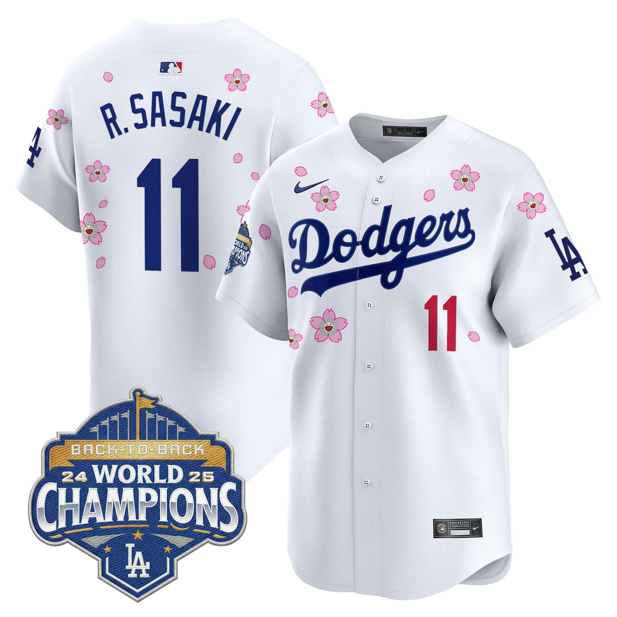 Men's Dodgers 2025 Back-To-Back Champions x Tokyo Series Vapor Premier Limited Jersey - Stitched
