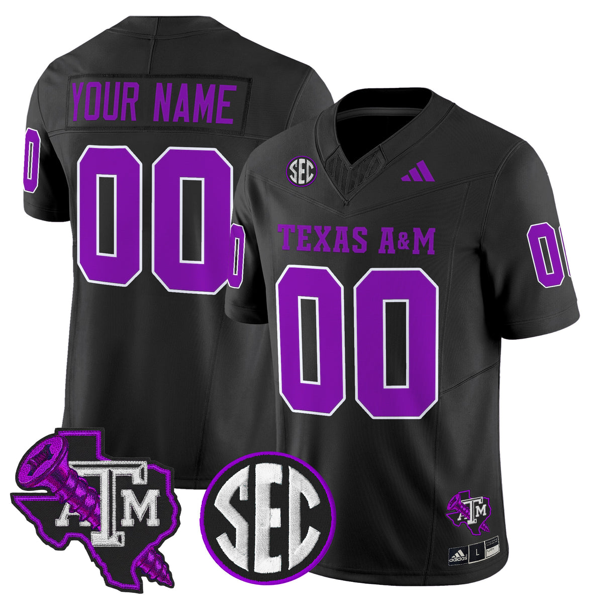 Texas A&M Aggies DJ Screw Vapor Limited Custom Jersey - All Stitched