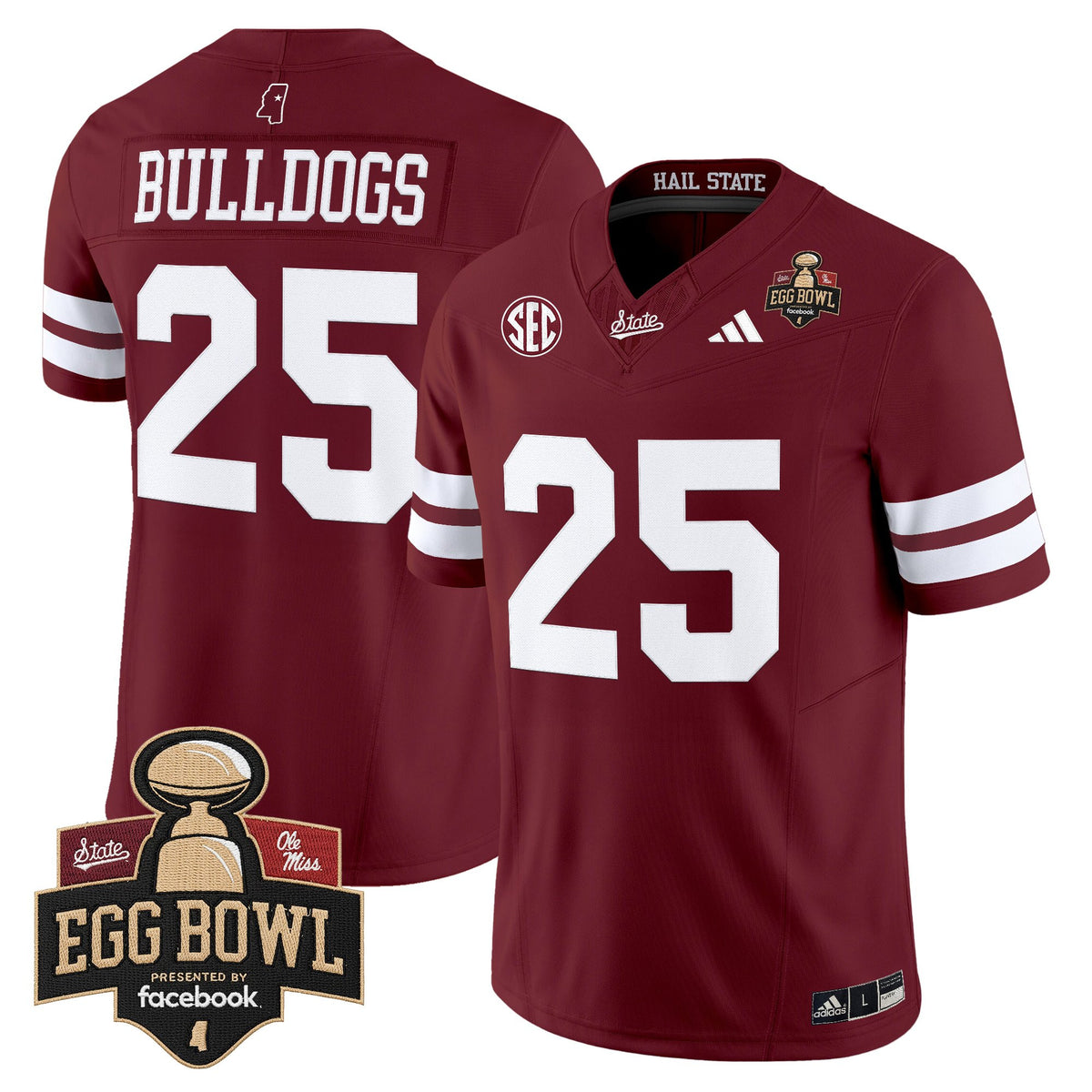 Men's Mississippi State Bulldogs 2025 Egg Bowl Vapor Limited Jersey - All Stitched