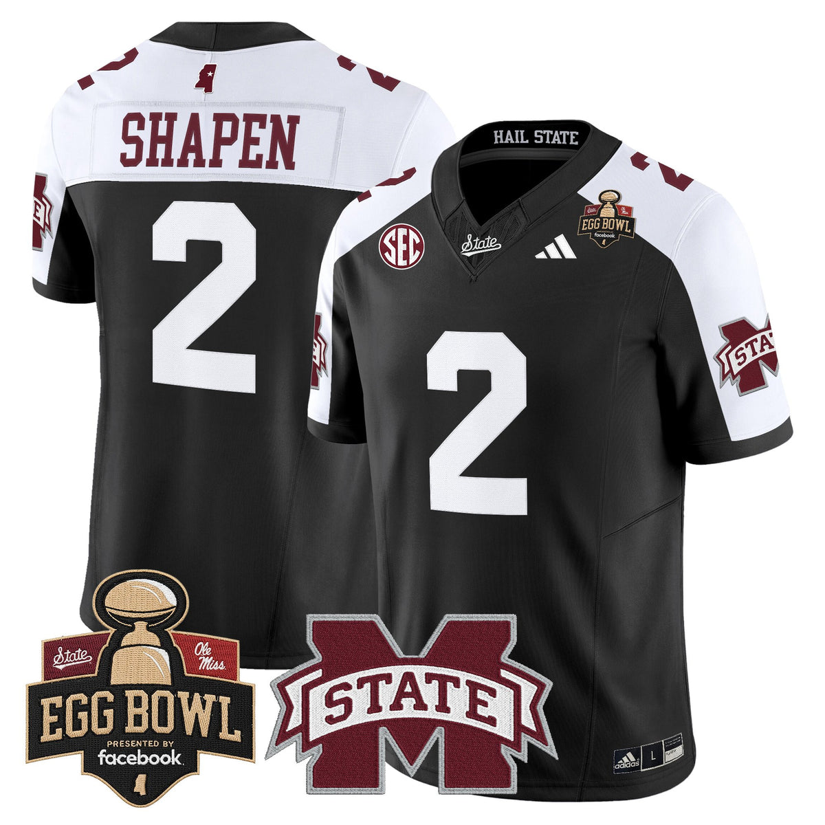 Men's Mississippi State Bulldogs 2025 Egg Bowl Vapor Limited Jersey - All Stitched