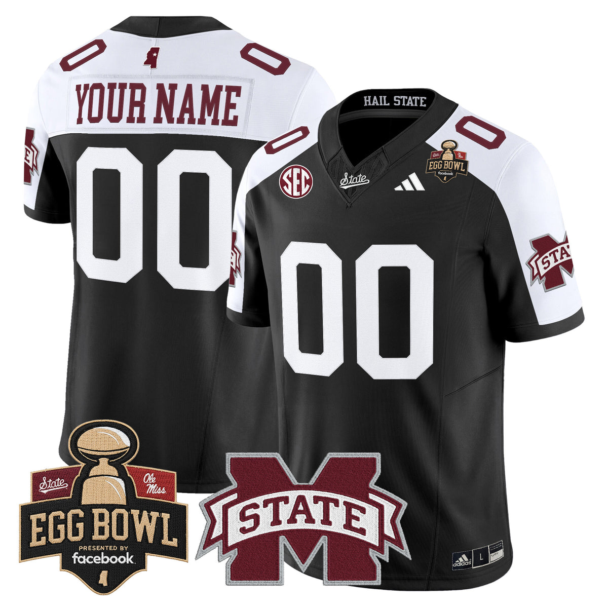 Mississippi State Bulldogs 2025 Egg Bowl Vapor Limited Custom Jersey - All Stitched