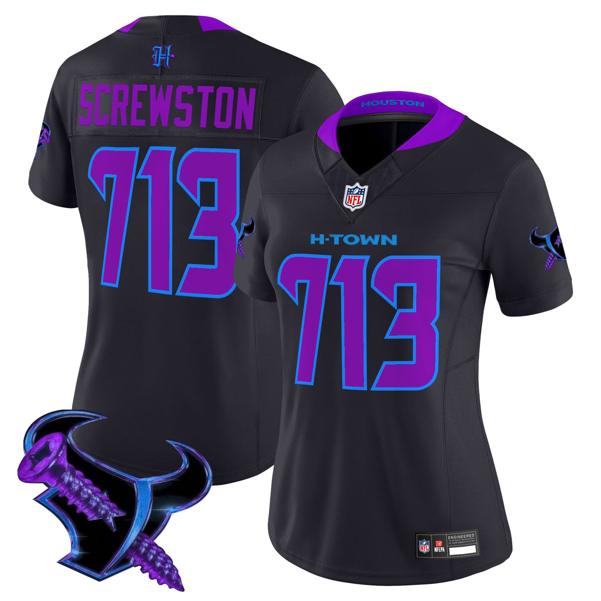Women's Houston Texans 2025 DJ Screw Vapor Limited Jersey - All Stitched