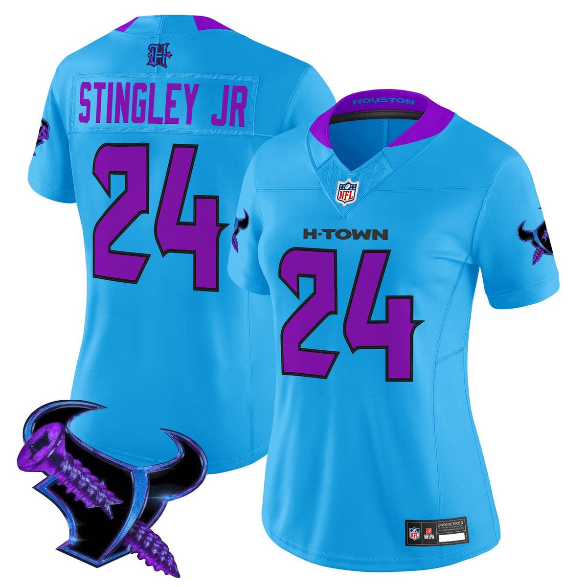 Women's Houston Texans 2025 DJ Screw Vapor Limited Jersey - All Stitched