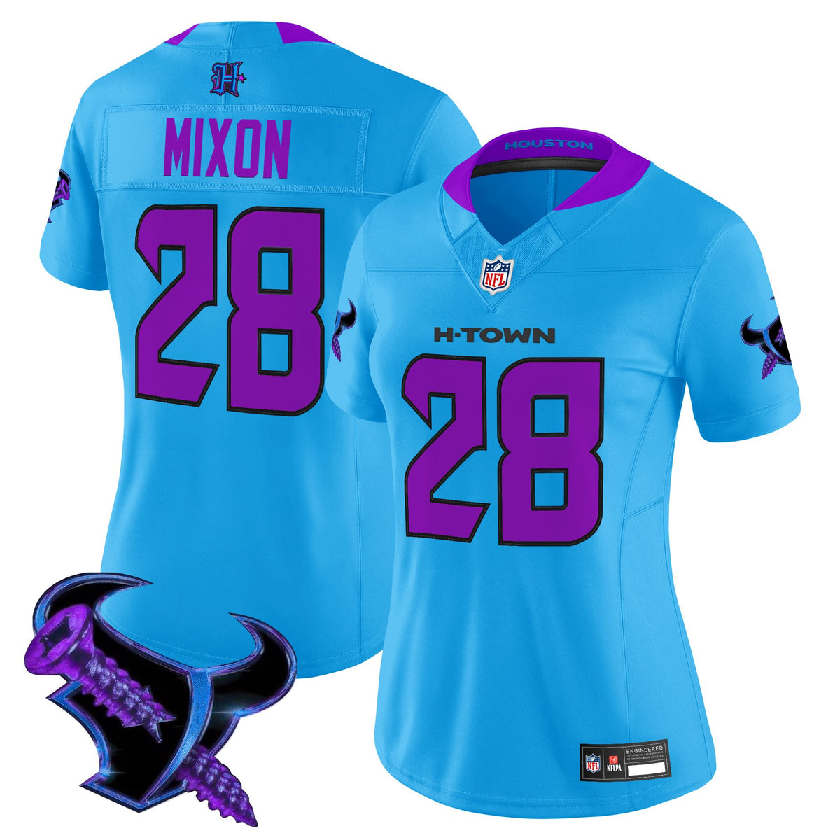 Women's Houston Texans 2025 DJ Screw Vapor Limited Jersey - All Stitched