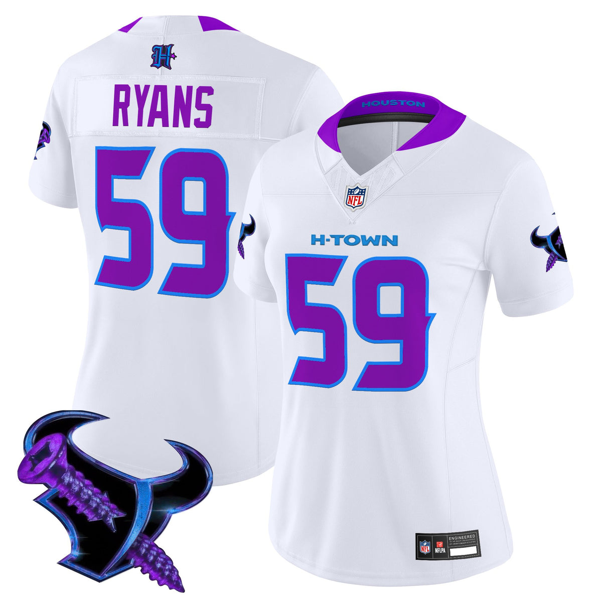 Women's Houston Texans 2025 DJ Screw Vapor Limited Jersey - All Stitched