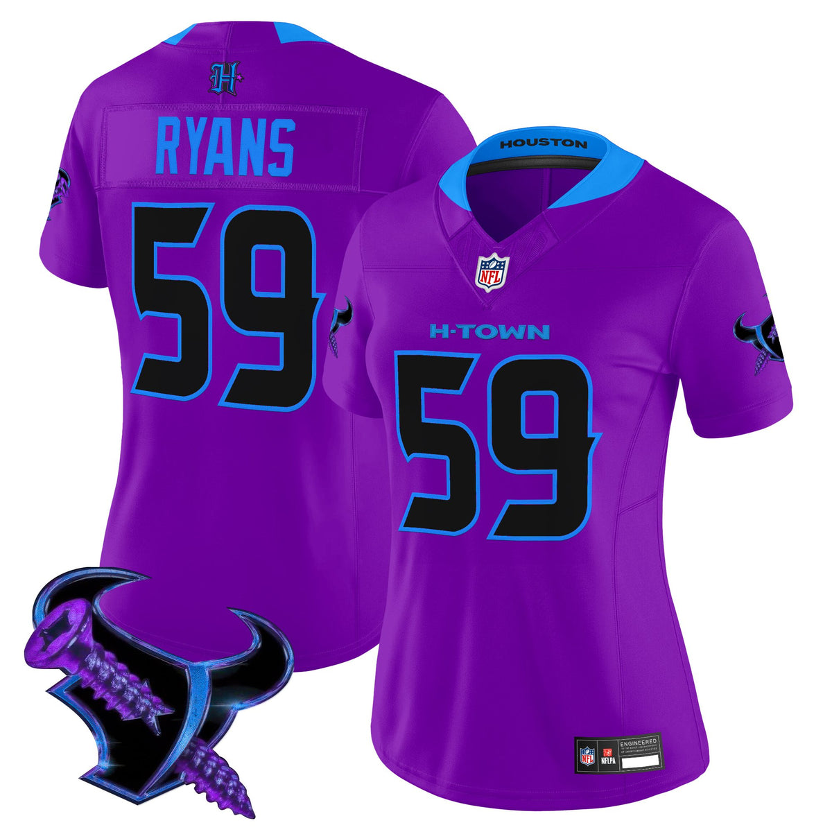 Women's Houston Texans 2025 DJ Screw Vapor Limited Jersey - All Stitched