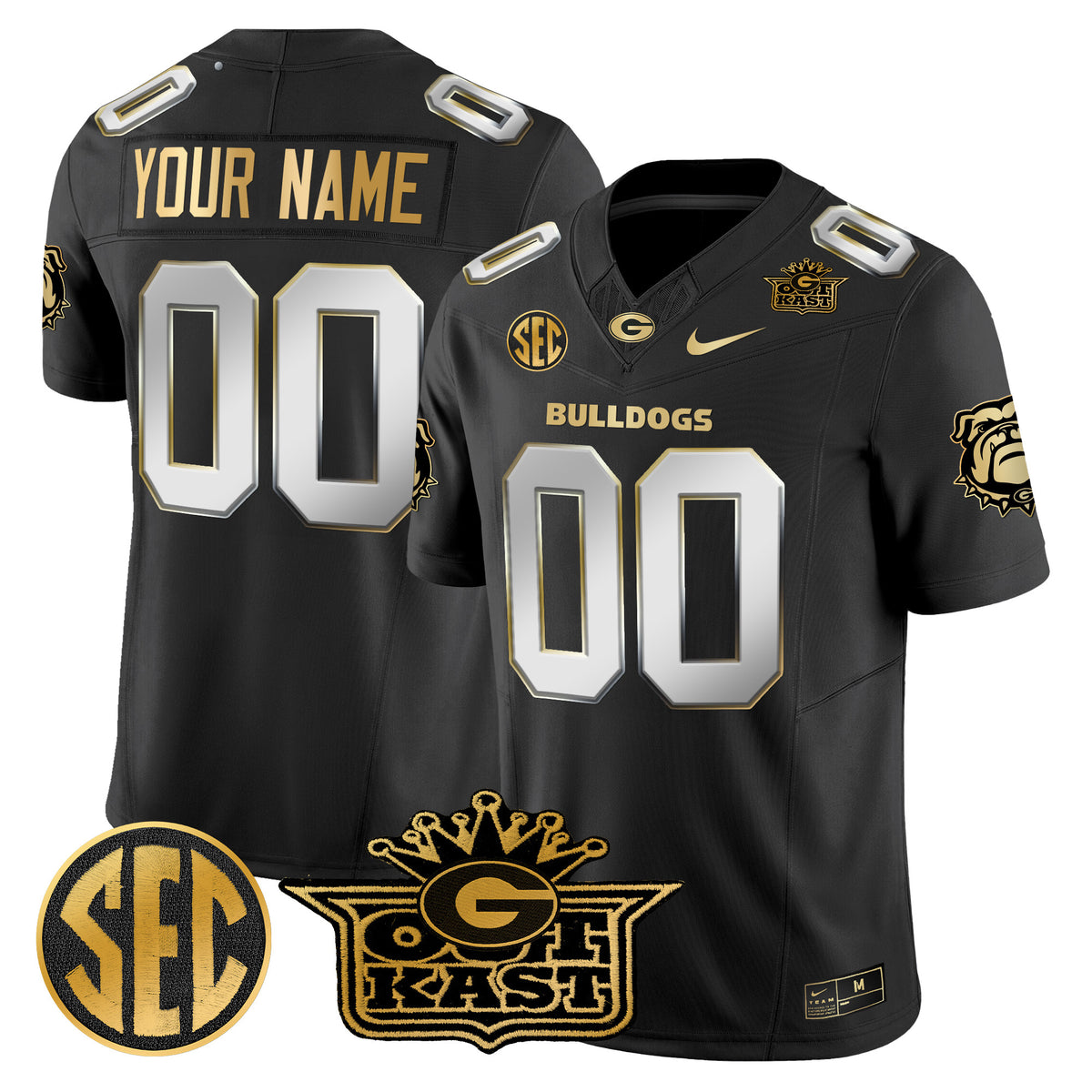 Outkast x Georgia Bulldogs Gold Vapor Limited Jersey - All stitched