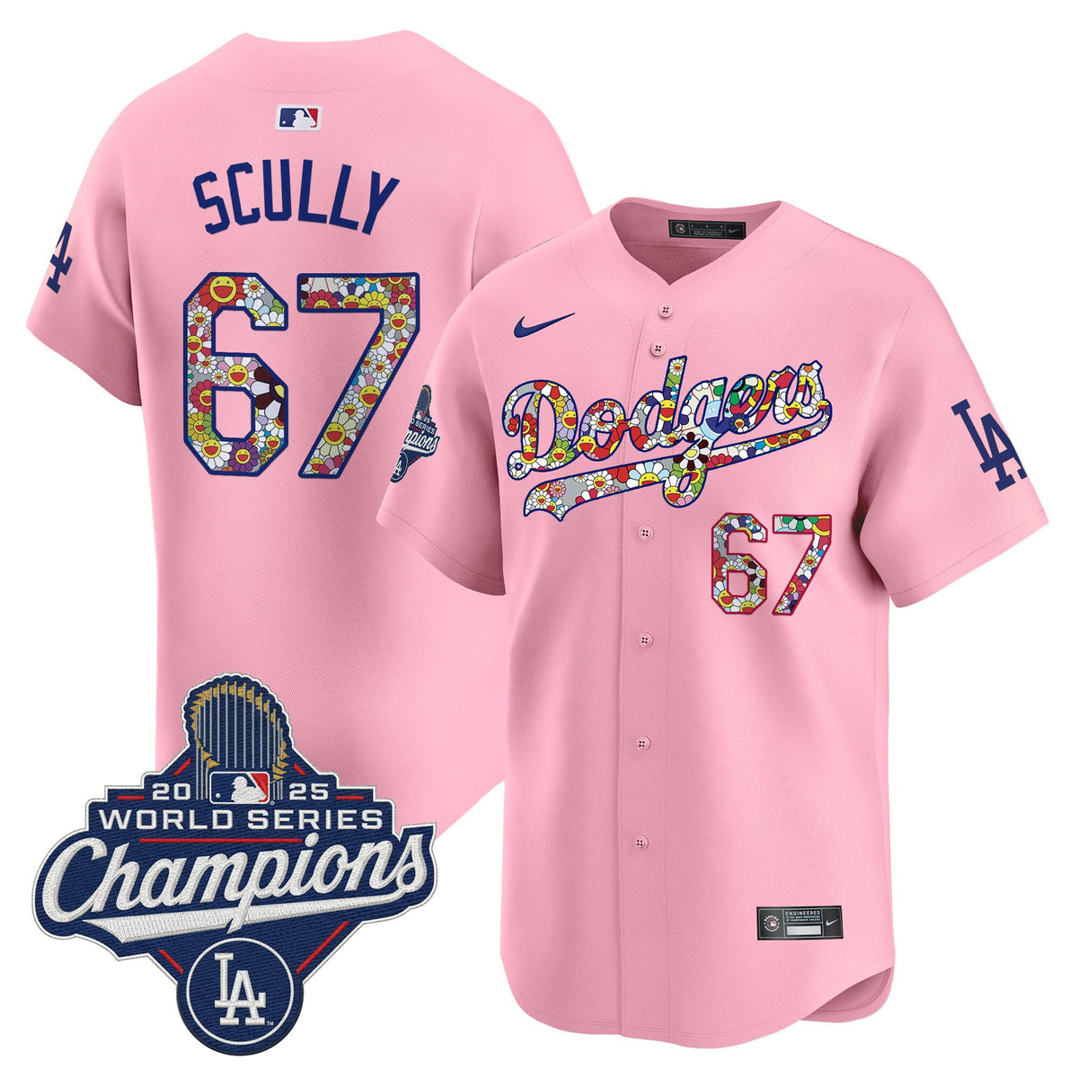 Men's Dodgers 2025 World Series Champions x Takashi Murakami Vapor Premier Limited Jersey - Stitched