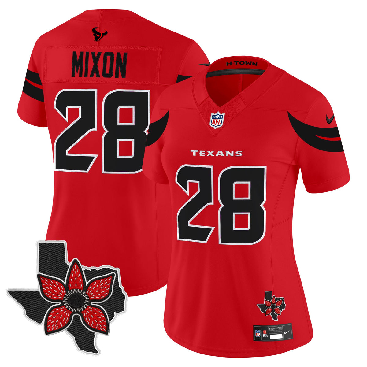 Women's Houston Texans 'Stranger Things Edition' Vapor Limited Jersey - All Stitched