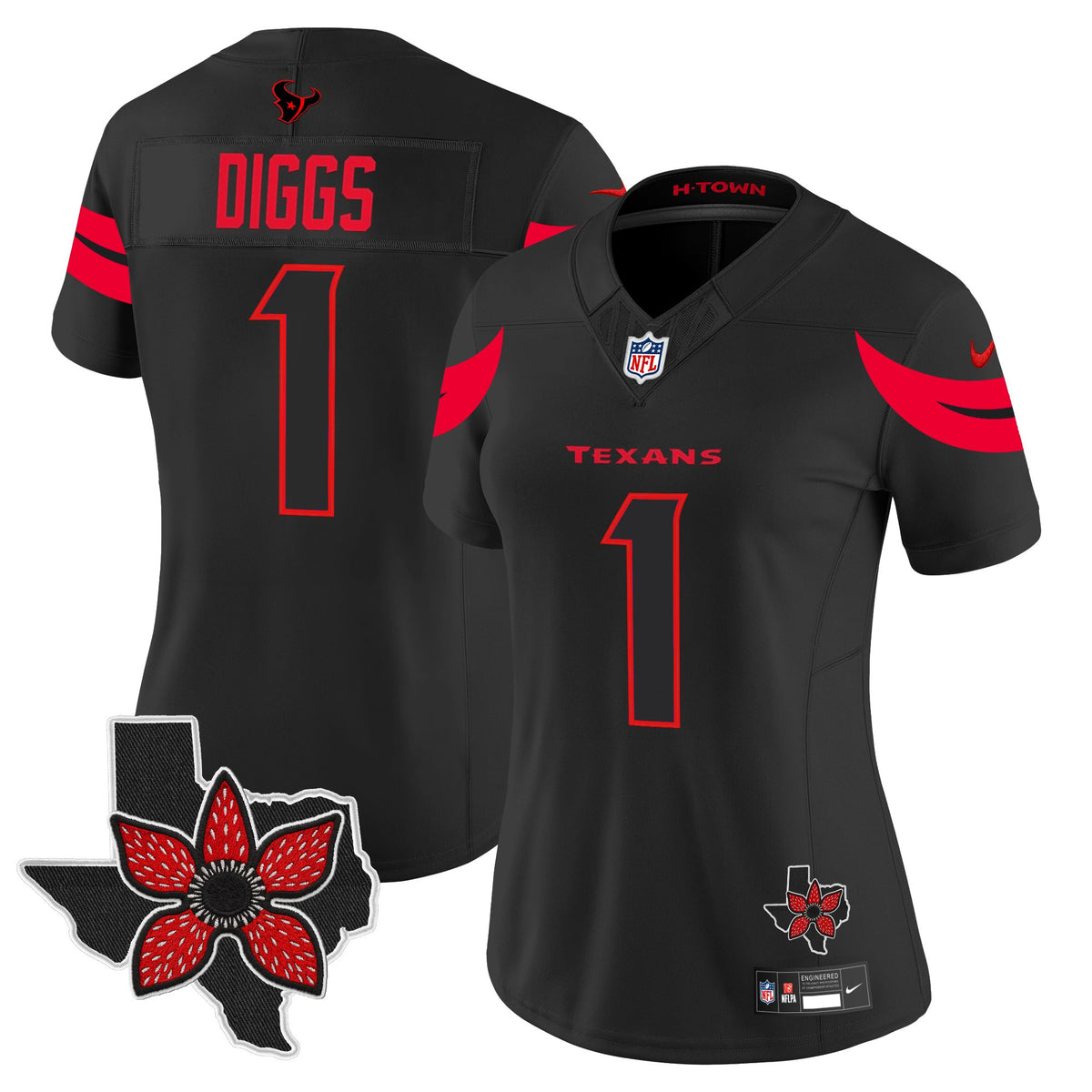 Women's Houston Texans 'Stranger Things Edition' Vapor Limited Jersey - All Stitched