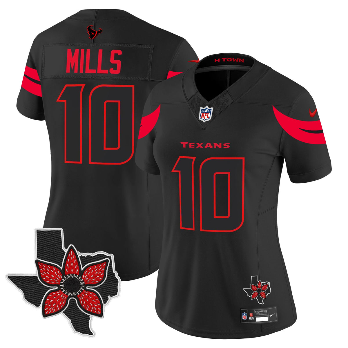 Women's Houston Texans 'Stranger Things Edition' Vapor Limited Jersey - All Stitched
