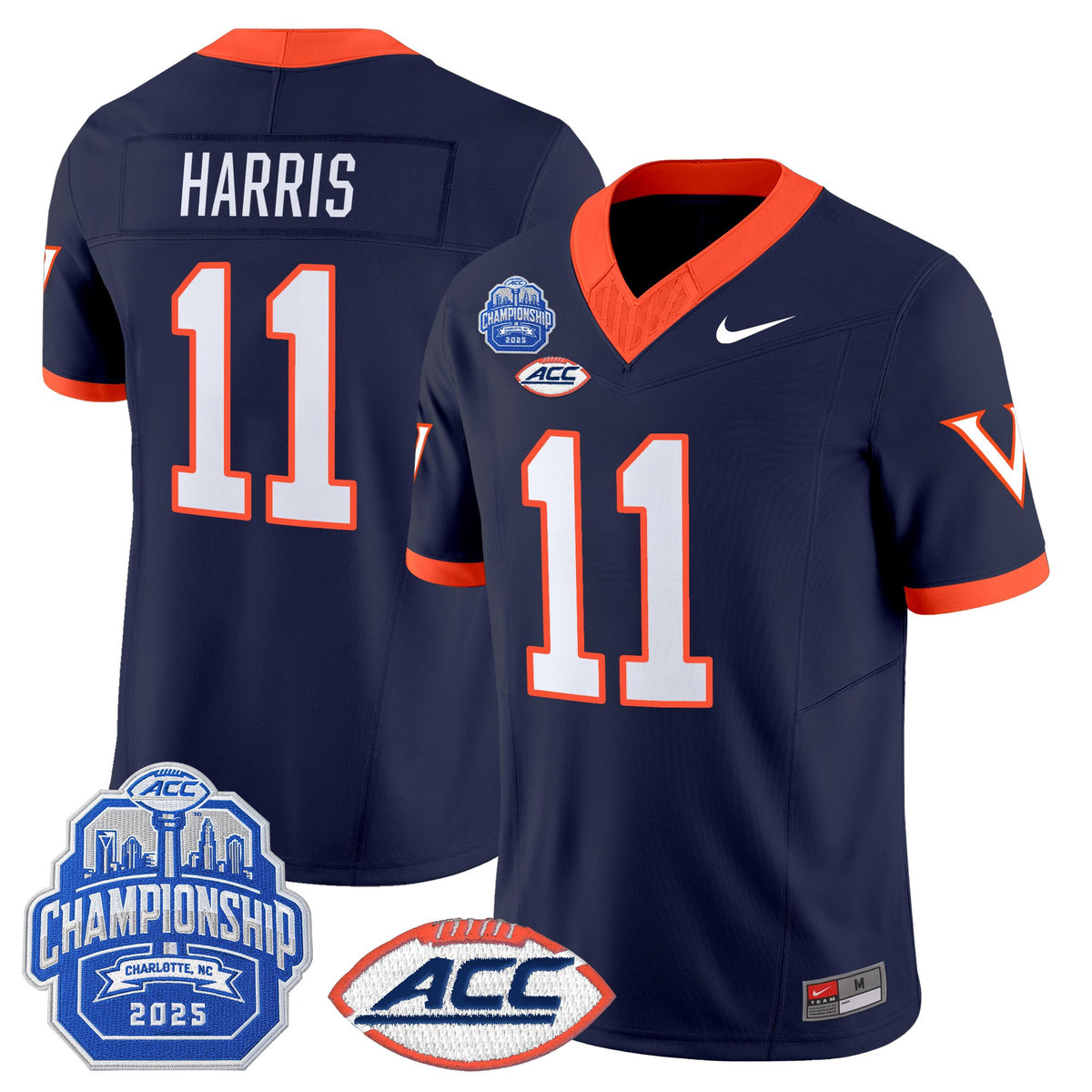 Men's Virginia Cavaliers 2025 ACC Championship Vapor Limited Jersey - All Stitched