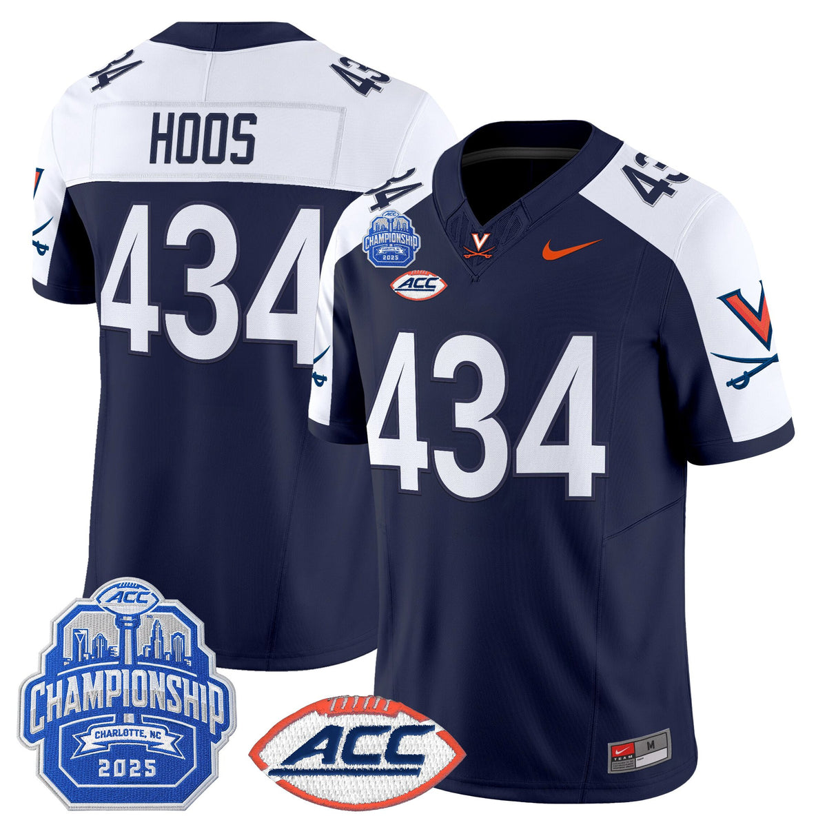 Men's Virginia Cavaliers 2025 ACC Championship Vapor Limited Jersey - All Stitched