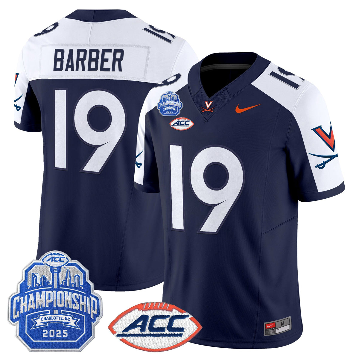 Men's Virginia Cavaliers 2025 ACC Championship Vapor Limited Jersey - All Stitched
