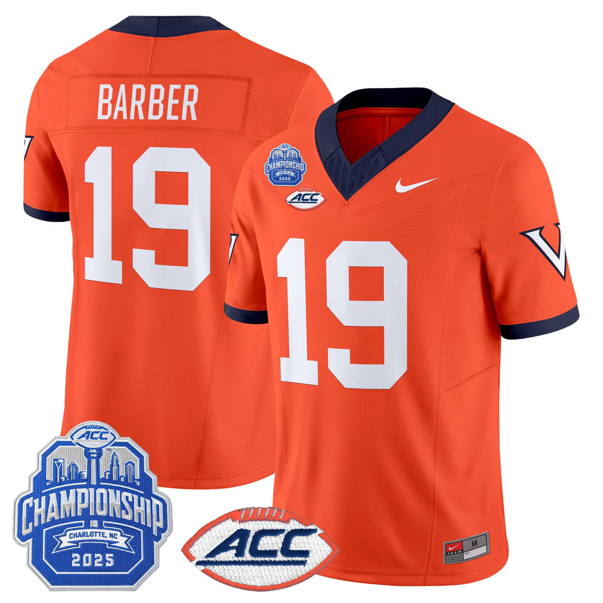 Men's Virginia Cavaliers 1995 Throwbacks Vapor Limited Jersey - 2025 ACC Championship Patch - All Stitched