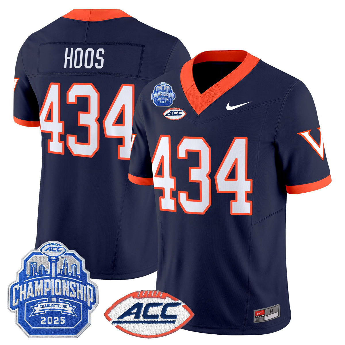 Men's Virginia Cavaliers 1995 Throwbacks Vapor Limited Jersey - 2025 ACC Championship Patch - All Stitched