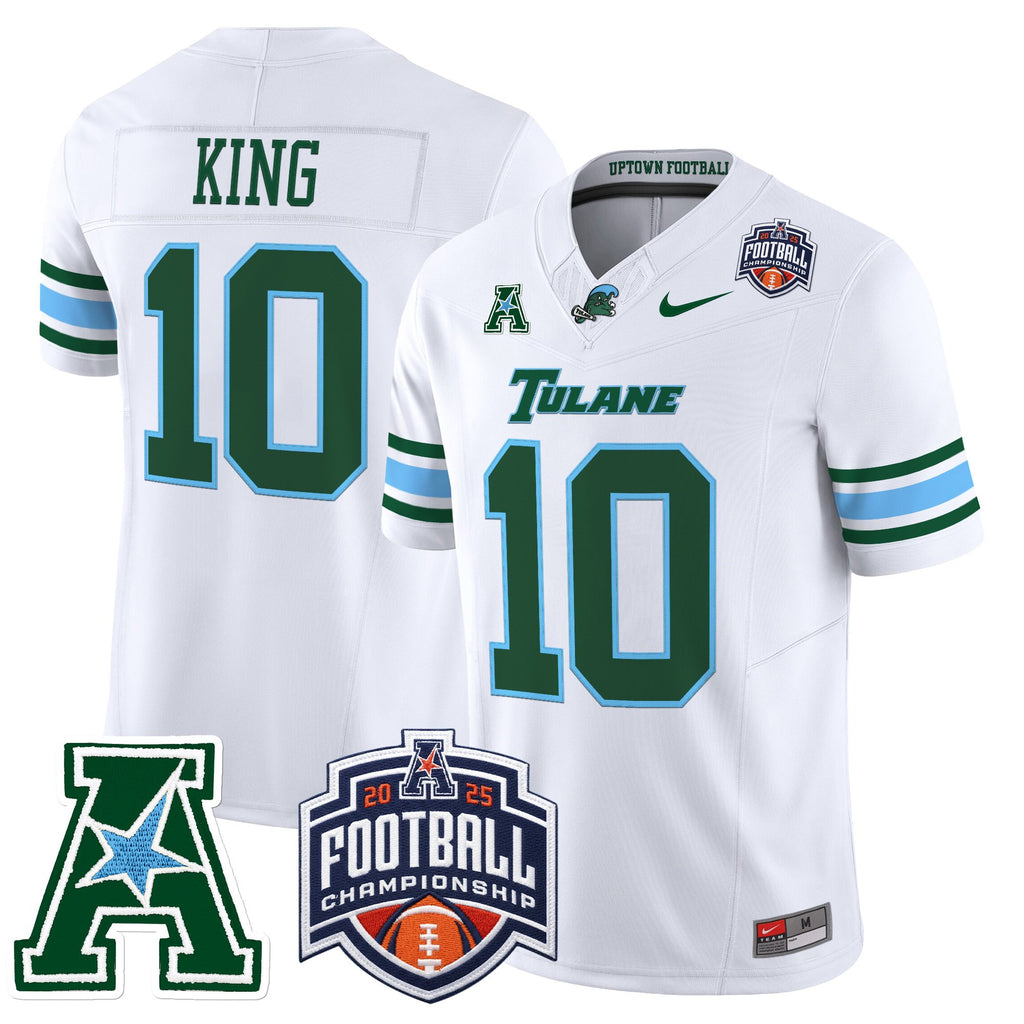 Men's Tulane Green Wave 2025 AAC Championship Vapor Limited Jersey - All Stitched