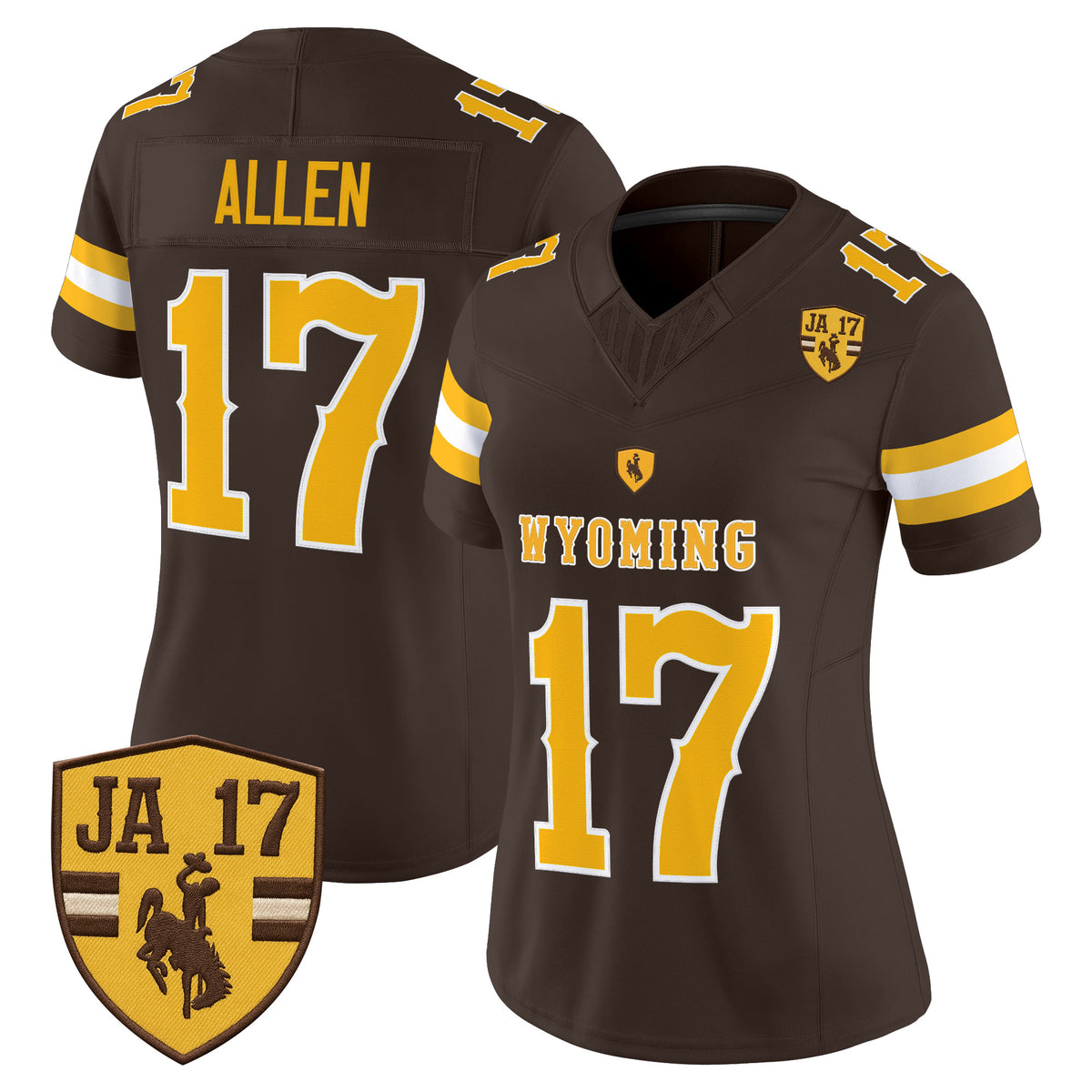 Josh Allen Wyoming Cowboys 'Retro Edition' Vapor Limited Jersey - JA 17 Patch - All Stitched