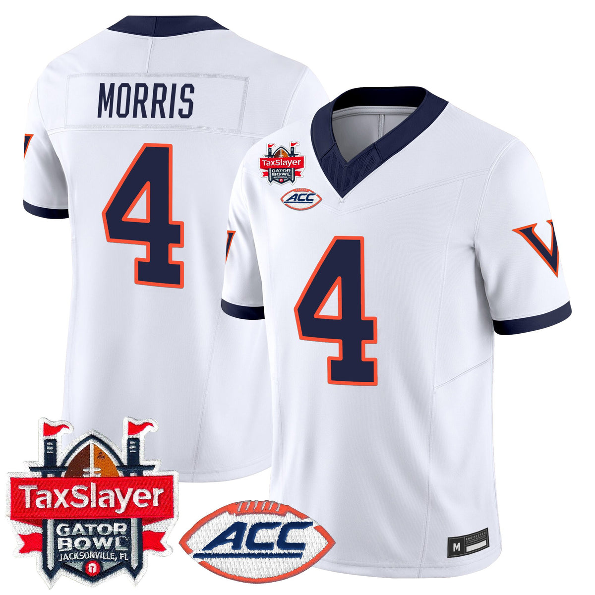 Men's Virginia Cavaliers 1995 Throwbacks Vapor Limited Jersey - Gator Bowl Patch - All Stitched