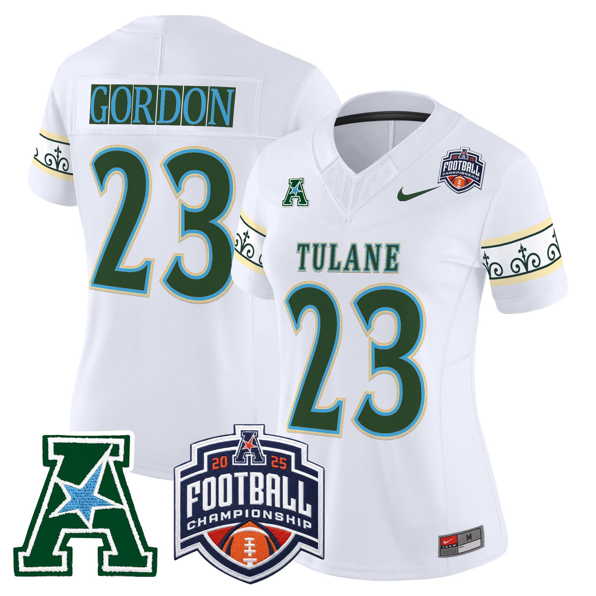 Women's Tulane Green Wave 'City Edition' Vapor Limited Jersey - 2025 AAC Championship Patch - All Stitched
