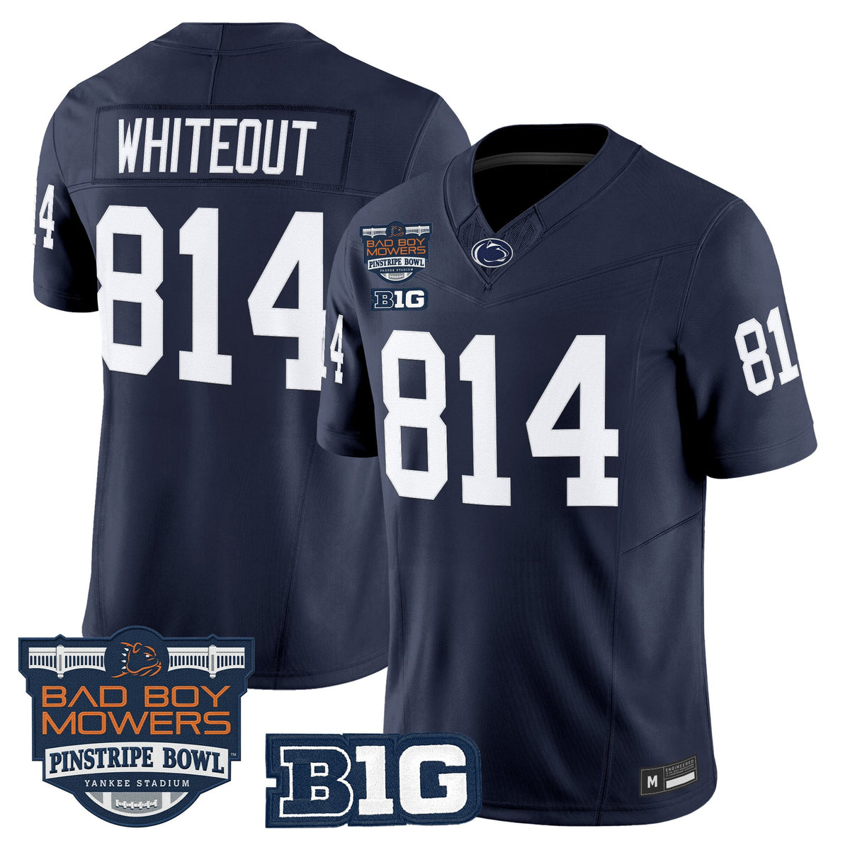 Men's Penn State Nittany Lions 2025 Pinstripe Bowl Vapor Limited Jersey V2 - All Stitched