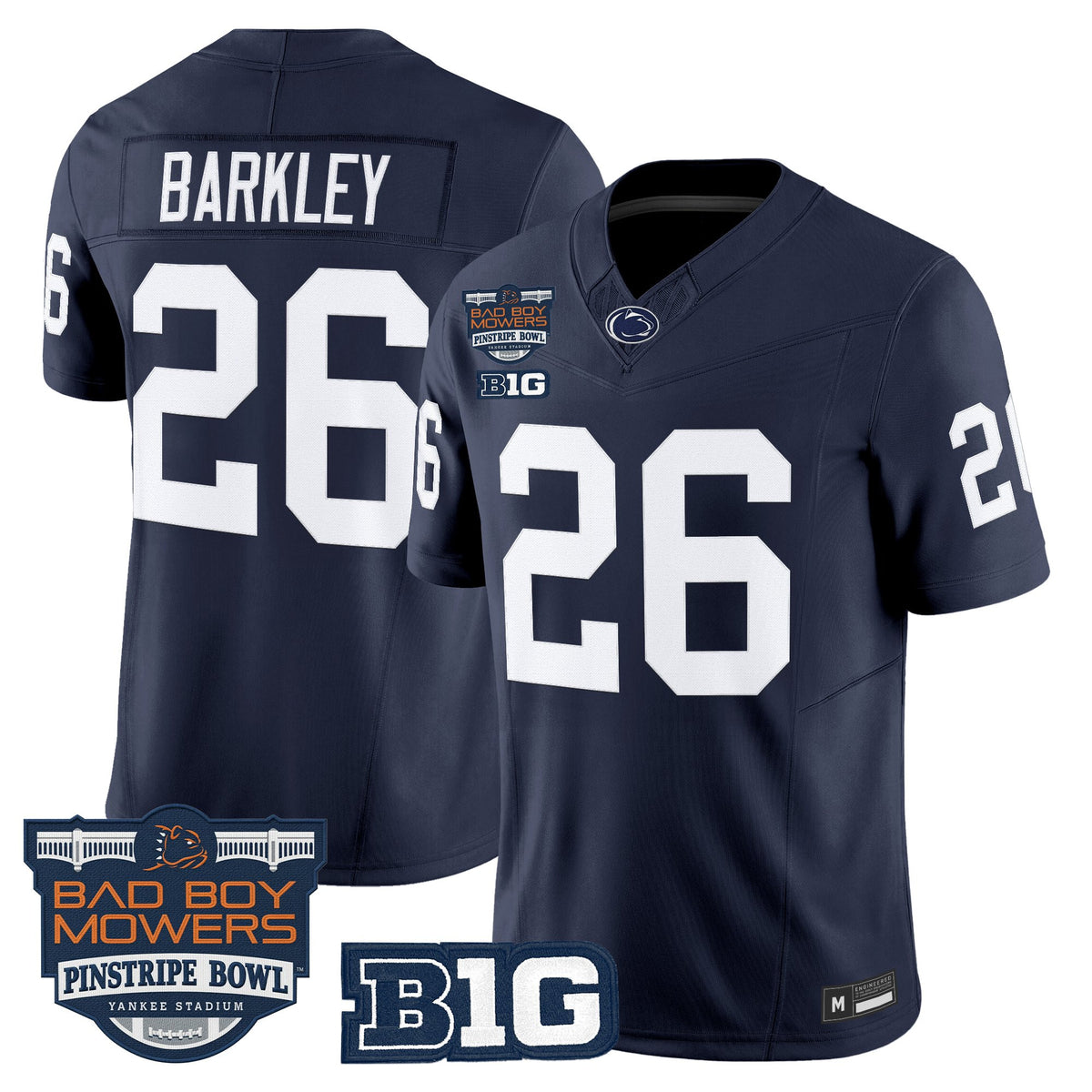 Men's Penn State Nittany Lions 2025 Pinstripe Bowl Vapor Limited Jersey V2 - All Stitched
