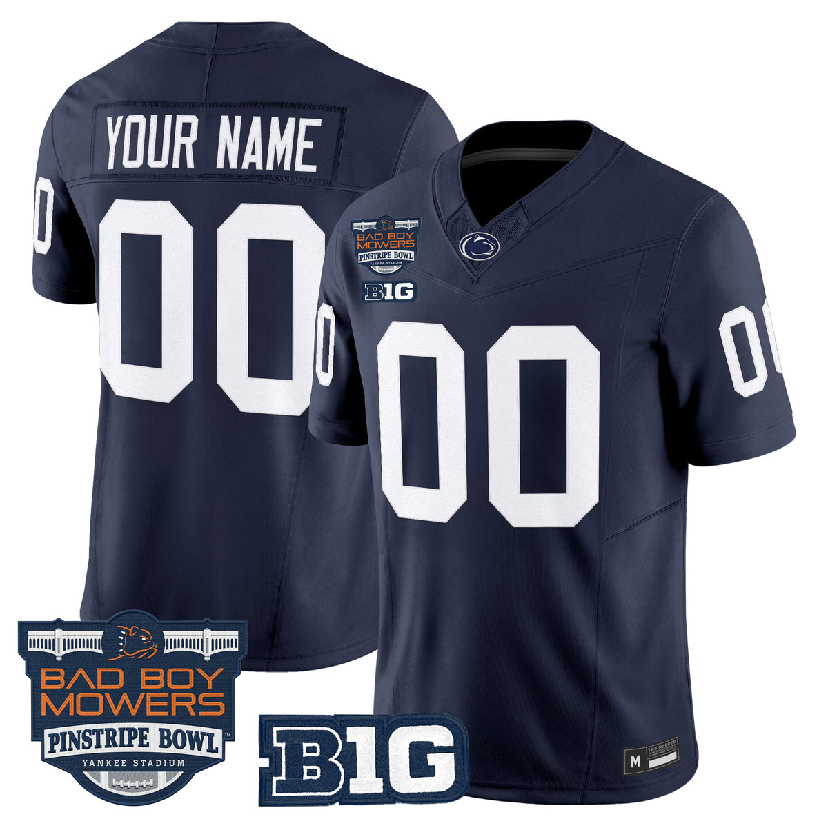 Penn State Nittany Lions 2025 Pinstripe Bowl Vapor Limited Custom Jersey V2 - All Stitched