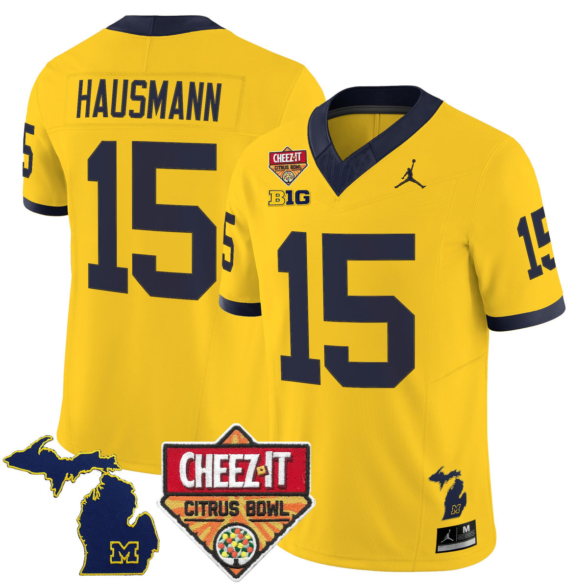 Men's Michigan Wolverines 2025 Cheez-It Citrus Bowl Vapor Limited Jersey - All Stitched