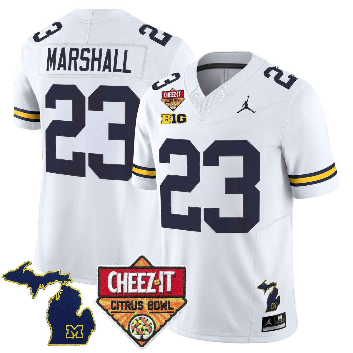 Men's Michigan Wolverines 2025 Cheez-It Citrus Bowl Vapor Limited Jersey - All Stitched