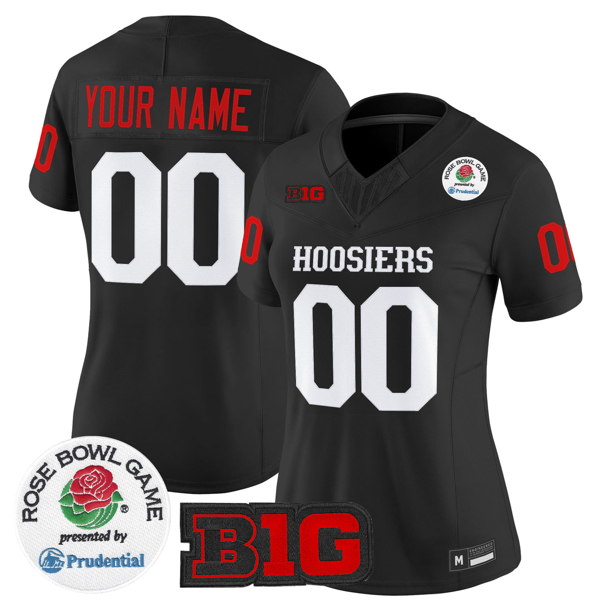 Indiana Hoosiers 2025 Rose Bowl Vapor Limited Custom Jersey - All Stitched
