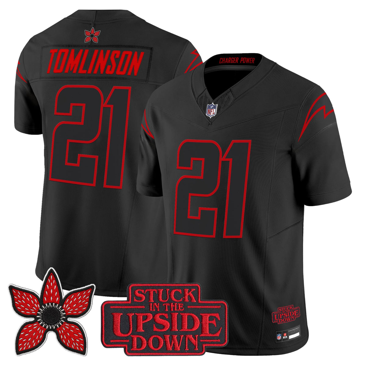 Los Angeles Chargers 'Stranger Things Edition' Vapor Limited Jersey - All Stitched