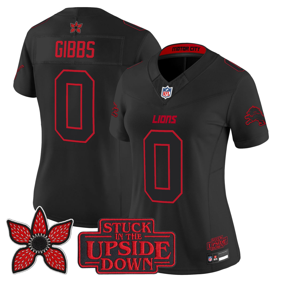 Detroit Lions 'Stranger Things Edition' Vapor Limited Jersey - All Stitched
