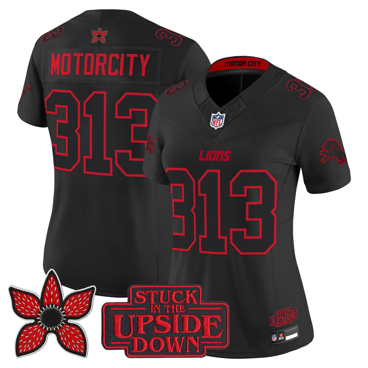 Detroit Lions 'Stranger Things Edition' Vapor Limited Jersey - All Stitched