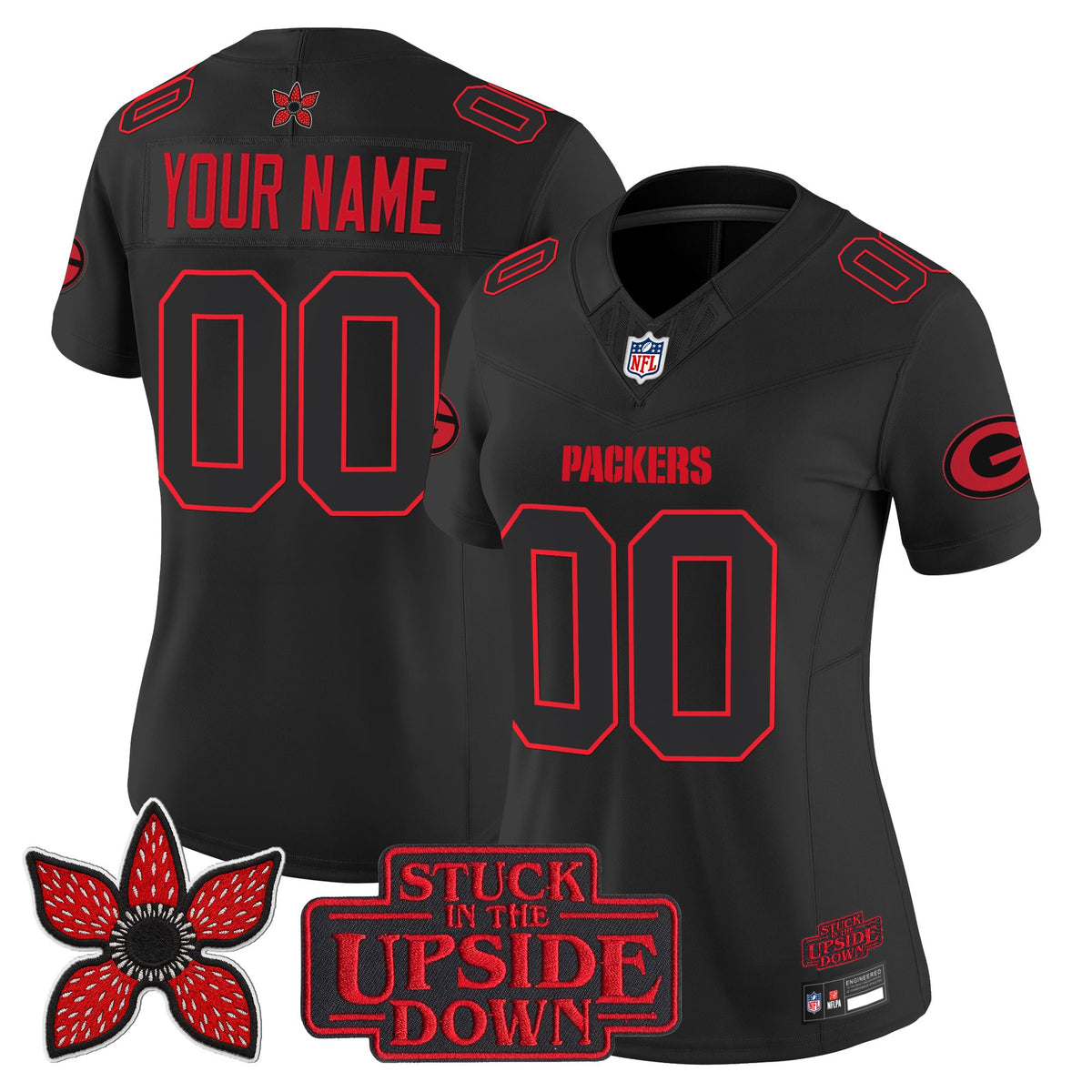 Green Bay Packers 'Stranger Things Edition' Vapor Limited Custom Jersey - All Stitched