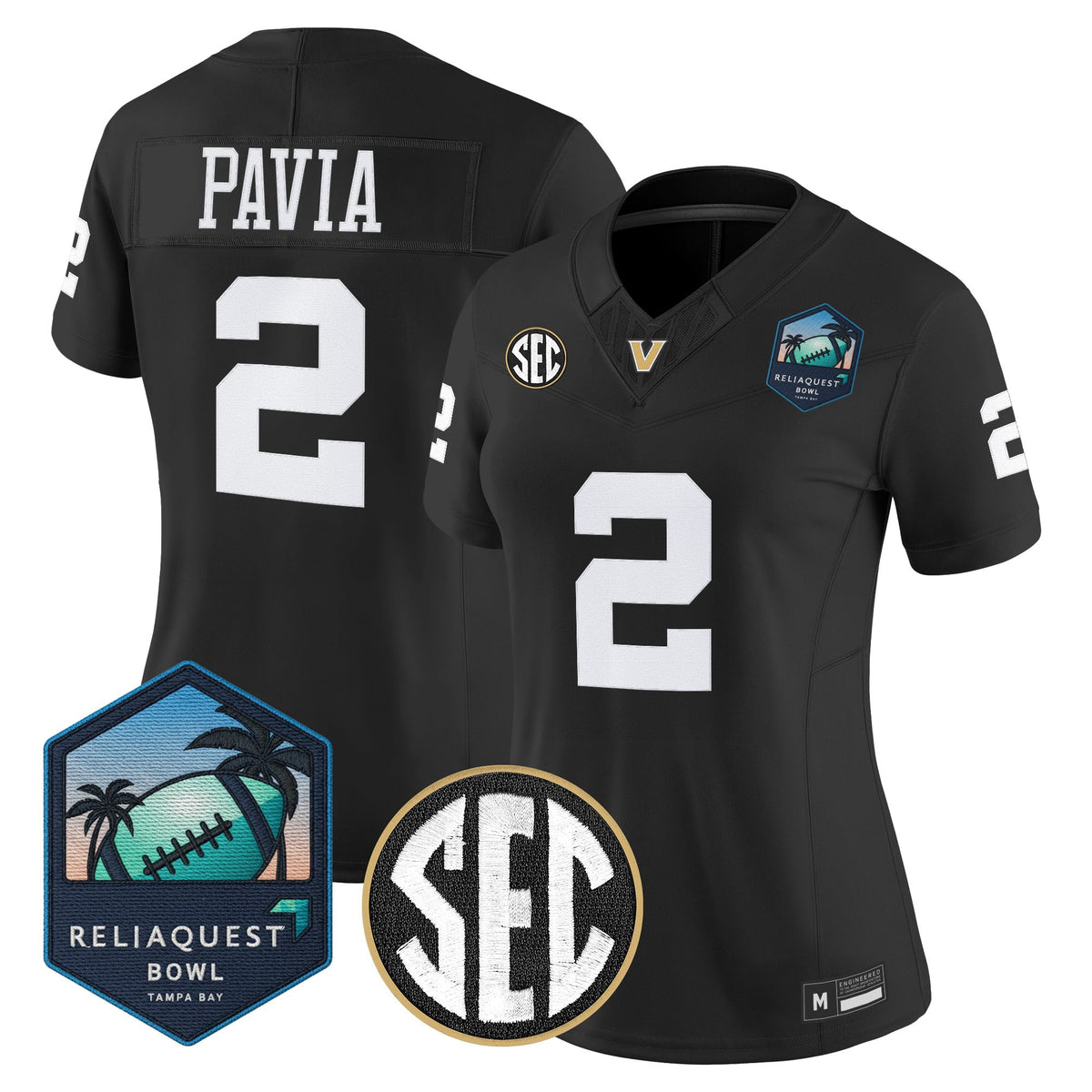 Women's Vanderbilt Commodores 2025 ReliaQuest Bowl Vapor Limited Jersey - All Stitched