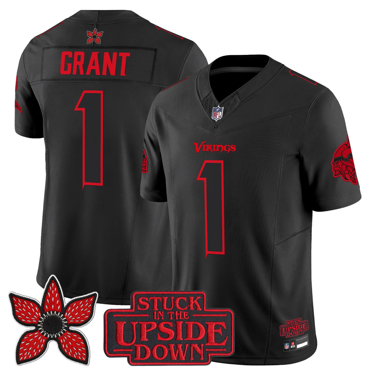 Minnesota Vikings 'Stranger Things Edition' Vapor Limited Jersey - All Stitched