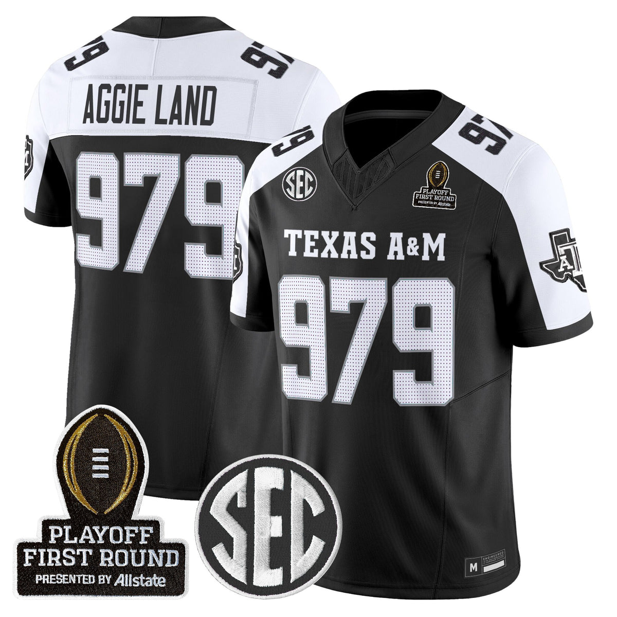 Men's Texas A&M Aggies 2025 Playoff First Round Vapor Limited Jersey - All Stitched