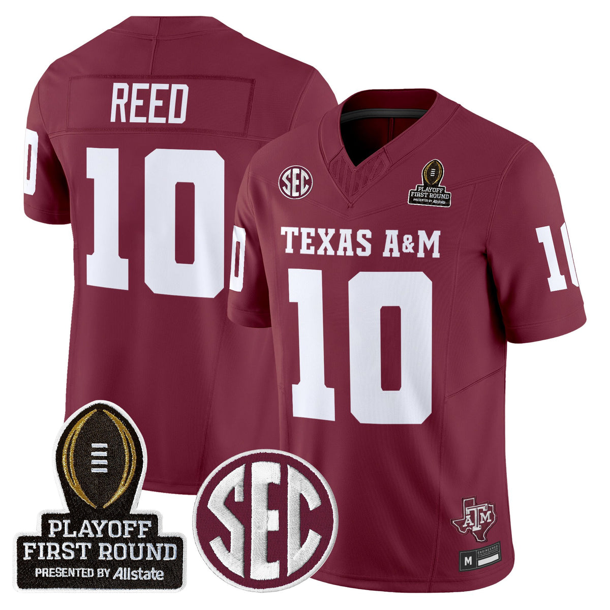 Men's Texas A&M Aggies 2025 Playoff First Round Vapor Limited Jersey - All Stitched