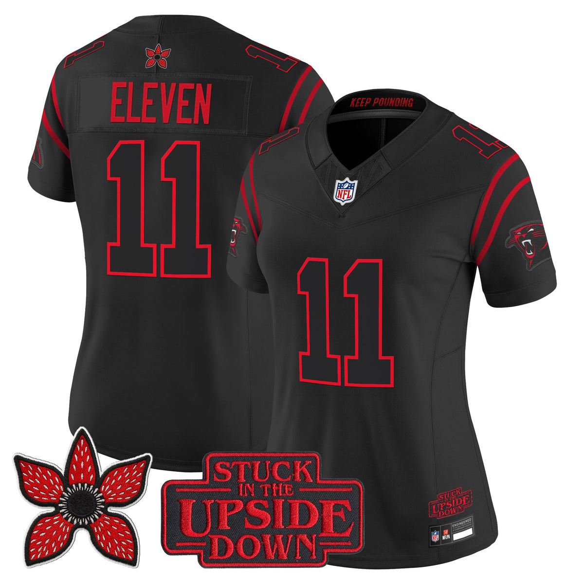 Carolina Panthers 'Stranger Things Edition' Vapor Limited Jersey - All Stitched
